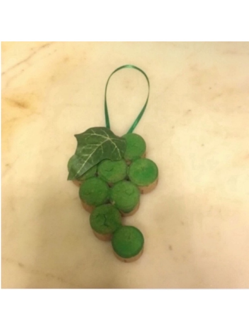 Handmade green grape holiday ornament Christmas decor wine lover Christmas tree